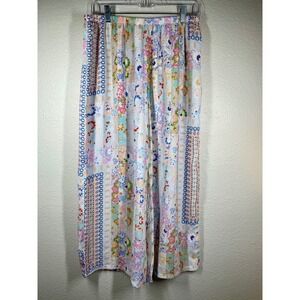 Flora Nikrooz Women's Pajama Pants Lounge Pants Floral Print Size L sheer